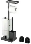 eluno Wc-Garnitur,, Schwarz, Metall, 18x66.5x23 cm, Badezimmer, WC Ausstattung,...
