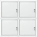 Proregal Schliessfachw&uuml;rfel, Grau, Metall, 70x70x35 cm, Garderobe,