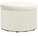 Homcom Sitzhocker, Beige, Holzwerkstoff, 60x41x60 cm, Wohnzimmer, Hocker