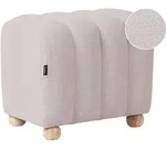 Beliani Pouf, Wei&szlig;, Textil, Kiefer, Rechteckig, 49x45x39 cm, Wohnzimmer,...