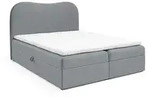 Fun M&ouml;bel Boxbett, Grau, Textil, 180x200 cm, Schlafzimmer, Betten, Boxspringbetten
