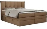 MKS Boxspringbett, Braun, Textil, 2-Sitzer, H3, Rechteckig, 180x200 cm,...