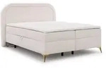 S-Style Boxbett, Wei&szlig;, Gold, Metall, Echtholz, Teilmassiv,Birke, Buche, 2-Sitzer,
