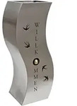 Deluke Pflanzs&auml;ule, Silber, Metall, 80 cm, Dekoration, Blumen & Zubeh&ouml;r,