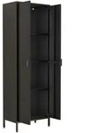 Mid.you Dreht&uuml;renschrank Flokas, Schwarz, Metall, 3 F&auml;cher, 60x180x35 cm,