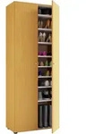Mid.you Schuhschrank Vandol, Buche, Kunststoff, 8 F&auml;cher, 71x180x39 cm, stehend,