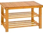 tectake Schuhbank, Braun, Holz, Rechteckig, 28x45.5x70 cm, Garderobe,