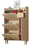 Stilvora Schuhschrank, Natur, Holz, 1 F&auml;cher, 1 Schubladen,...