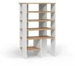 Vicco Schuhschrank, Wei&szlig;, Honigeiche, Holzwerkstoff, 5 F&auml;cher, Rechteckig,