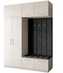 Masseno Garderobenschrank, Kaschmir, Schwarz, Holzwerkstoff, 5 F&auml;cher,...