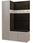 Mirjan24 Garderoben-Set, Kaschmir, Braun, Kunststoff, 124x186x46 cm, Garderobe,
