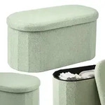 Relaxdays Sitzbank, T&uuml;rkis, Textil, Holzwerkstoff, 76x38x38 cm, Esszimmer, B&auml;nke,