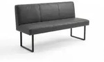 Kawola Esszimmerbank, Anthrazit, Leder, 2-Sitzer, Rechteckig, 143x85x69 cm,