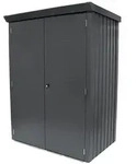Plats Outdoor solution Ger&auml;teschrank, Grau, Kunststoff, 72x25x181 cm,...