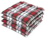 Homescapes Stuhlkissen, Rot, Textil, Kariert, Quadratisch, 40x5x40 cm,...