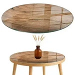 Tulup Tischplatte, Braun, Glas, 70x70x0.4 cm, Esszimmer, Tische, Esstische,