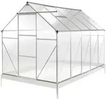 Beliani Gew&auml;chshaus, Silber, Transparent, Kunststoff, 190x230x315 cm,