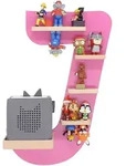 Livetastic Kinderregal, Pink, Holzwerkstoff, 7 F&auml;cher, 32x47x19 cm, erweiterbar,
