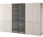 Masseno Dreht&uuml;renschrank, Kaschmir, Holzwerkstoff, 18 F&auml;cher, Rechteckig,