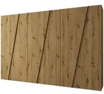 Mirjan24 Dreht&uuml;renschrank, Eiche Artisan, Schwarz, Kunststoff, Rechteckig,