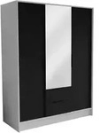 Masseno Dreht&uuml;renschrank, Wei&szlig;, Holzwerkstoff, 8 F&auml;cher, 2 Schubladen,...