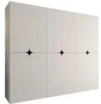Mirjan24 Dreht&uuml;renschrank, Wei&szlig;, Kunststoff, Rechteckig, 240x203x50 cm,
