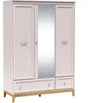 Mirjan24 Dreht&uuml;renschrank, Kaschmir, Holz, 2 Schubladen, Rechteckig,...
