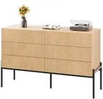 Okwish Sideboard, Natur, Holzwerkstoff, 115.5x75x38 cm, Wohnzimmer, Kommoden &