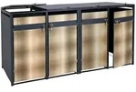 Proregal M&uuml;lltonnenbox, Gold, Metall, 264x117x80 cm, Aufbewahrung &...