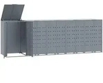 Deluke M&uuml;lltonnenbox, Grau, Metall, 345x117x79 cm, Aufbewahrung & Schutzh&uuml;llen