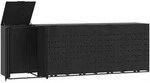 Deluke M&uuml;lltonnenbox, Schwarz, Metall, 345x117x79 cm, Aufbewahrung &...