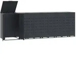 Deluke M&uuml;lltonnenbox, Anthrazit, Metall, 345x117x79 cm, Aufbewahrung &...