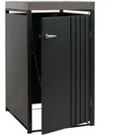 Proregal M&uuml;lltonnenbox, Anthrazit, Metall, 68x125x84 cm, Aufbewahrung &
