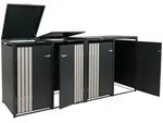 Proregal M&uuml;lltonnenbox, Anthrazit, Metall, 264x122x84 cm, Aufbewahrung &
