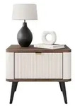 Lookway Nachttisch, Beige, Holzwerkstoff, 50x42x40 cm, Schlafzimmer, Nachttische