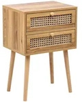 Beliani Nachttisch, Braun, Holzwerkstoff, 40x60x30 cm, Schlafzimmer, Nachttische