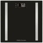 Bomann Personenwaage, Schwarz, Glas, Kunststoff, 30.0x2.50 cm, Touch-Sensor,