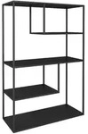 [en.casa] Standregal, Schwarz, Metall, 4 F&auml;cher, 85x126x35 cm, Wohnzimmer,...