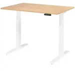 b&uuml;m&ouml; Schreibtisch, Eiche, Wei&szlig;, Holzwerkstoff, Nachbildung,Eiche, Rechteckig,