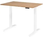 b&uuml;m&ouml; Schreibtisch, Nussbaum, Wei&szlig;, Holzwerkstoff, Nachbildung,Nussbaum,