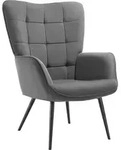 tectake Sessel, Anthrazit, Schwarz, Kunststoff, 72x100.5x76 cm, Wohnzimmer, Sessel,