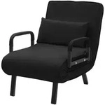 Ml-Design Schlafsessel, Schwarz, Textil, 1-Sitzer, einzeln stellbar,Rechteckig,