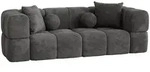 Fun M&ouml;bel Sofa, Dunkelgrau, Textil, 250x77x103 cm, Wohnzimmer, Sofas & Couches,