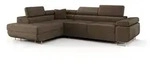 Fun M&ouml;bel Ecksofa, Braun, Textil, Ottomane links, 275x202 cm, Wohnzimmer,...