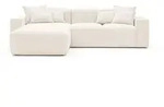 Graingold Ecksofa, Creme, Textil, Kiefer, 4-Sitzer, L-Form,L-Form, 265x180 cm,