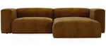 Graingold Ecksofa, Braun, Kunststoff, L-Form, Ottomane rechts,L-Form, 240x180...