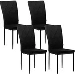 Woltu Esszimmerstuhl, Schwarz, Metall, S&auml;ule, 42x94.5x59 cm, Esszimmer, St&uuml;hle,