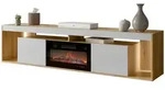 Mirjan24 Tv-Lowboard, Eiche, Grau, Kunststoff, Rechteckig,Rechteckig, 200x48x39...