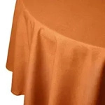 Homescapes Tischdecke, Terracotta, Textil, Uni, Rund, 178x178 cm, Oeko-Tex&reg;,