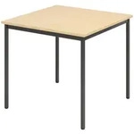 b&uuml;m&ouml; Kantinentisch, Ahorn, Schwarz, Holzwerkstoff, Nachbildung, Quadratisch,